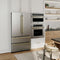 Autograph Edition 30 In. 1.6 Cu. Ft. Built-in Convection Microwave Oven In Stainless Steel And Champagne Bronze Accents