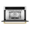 Autograph Edition 30 In. 1.6 Cu. Ft. Built-in Convection Microwave Oven In Stainless Steel And Champagne Bronze Accents