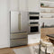 Autograph Edition 30 In. 1.6 Cu Ft. Built-in Convection Microwave Oven In Stainless Steel With Polished Gold Accents