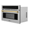 Autograph Edition 30 In. 1.6 Cu Ft. Built-in Convection Microwave Oven In Stainless Steel With Polished Gold Accents