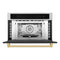 Autograph Edition 30 In. 1.6 Cu Ft. Built-in Convection Microwave Oven In Stainless Steel With Polished Gold Accents
