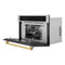 Autograph Edition 30 In. 1.6 Cu Ft. Built-in Convection Microwave Oven In Stainless Steel With Polished Gold Accents