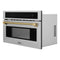 Autograph Edition 30 In. 1.6 Cu Ft. Built-in Convection Microwave Oven In Stainless Steel And Polished Gold Helix Handle