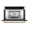 Autograph Edition 30 In. 1.6 Cu Ft. Built-in Convection Microwave Oven In Stainless Steel And Polished Gold Helix Handle