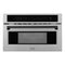 Autograph Edition 30 In. 1.6 Cu Ft. Built-in Convection Microwave Oven In Stainless Steel With Matte Black Accents