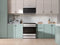 Bespoke 6.3 cu. ft. Smart Slide-In Induction Range with AI Home & Smart Oven Camera in White Glass