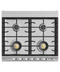 30" Series 9 Contemporary 4 Burner Dual Fuel Self-Cleaning Range