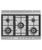 36" Series 7 Contemporary 5 Burner Gas Range, Natural Gas