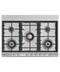 36" Series 9 Contemporary 5 Burner Dual Fuel Self-Cleaning Range