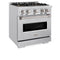 30 In. 4.2 Cu. Ft. Classic Dual Fuel Range With 4 Burner Duopro™ Cooktop And Electric Convection Oven In Stainless Steel