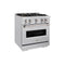 30 In. 4.2 Cu. Ft. Classic Dual Fuel Range With 4 Burner Duopro™ Cooktop And Electric Convection Oven In Stainless Steel