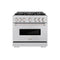 36 In. 5.2 Cu. Ft. Classic Dual Fuel Range With 6 Burner Duopro™ Cooktop And Electric Convection Oven In Stainless Steel