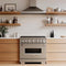 36 In. 5.2 Cu. Ft. Classic Dual Fuel Range With 6 Burner Duopro™ Cooktop And Electric Convection Oven In Stainless Steel