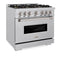 36 In. 5.2 Cu. Ft. Classic Dual Fuel Range With 6 Burner Duopro™ Cooktop And Electric Convection Oven In Stainless Steel