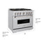 36 In. 5.2 Cu. Ft. Classic Dual Fuel Range With 6 Burner Duopro™ Cooktop And Electric Convection Oven In Stainless Steel