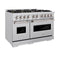 48 In. 6.7 Cu. Ft. Classic Dual Fuel Range With 8 Burner Duopro™ Cooktop And Dual Ovens In Stainless Steel