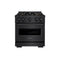 30 In. 4.2 Cu. Ft. Classic Dual Fuel Range With 4 Burner Duopro™ Cooktop And Electric Convection Oven In Black Stainless Steel
