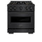 30 In. 4.2 Cu. Ft. Classic Dual Fuel Range With 4 Burner Duopro™ Cooktop And Electric Convection Oven In Black Stainless Steel