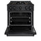 30 In. 4.2 Cu. Ft. Classic Dual Fuel Range With 4 Burner Duopro™ Cooktop And Electric Convection Oven In Black Stainless Steel