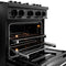 30 In. 4.2 Cu. Ft. Classic Dual Fuel Range With 4 Burner Duopro™ Cooktop And Electric Convection Oven In Black Stainless Steel