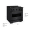 30 In. 4.2 Cu. Ft. Classic Dual Fuel Range With 4 Burner Duopro™ Cooktop And Electric Convection Oven In Black Stainless Steel