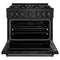36 In. 5.2 Cu. Ft. Classic Dual Fuel Range With 6 Burner Duopro™ Cooktop And Electric Convection Oven In Black Stainless Steel