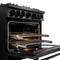 36 In. 5.2 Cu. Ft. Classic Dual Fuel Range With 6 Burner Duopro™ Cooktop And Electric Convection Oven In Black Stainless Steel