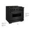 36 In. 5.2 Cu. Ft. Classic Dual Fuel Range With 6 Burner Duopro™ Cooktop And Electric Convection Oven In Black Stainless Steel