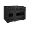 48 In. 6.7 Cu. Ft. Classic Dual Fuel Range With 8 Burner Duopro™ Cooktop And Dual Ovens In Black Stainless Steel