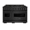 48 In. 6.7 Cu. Ft. Classic Dual Fuel Range With 8 Burner Duopro™ Cooktop And Dual Ovens In Black Stainless Steel