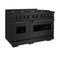 48 In. 6.7 Cu. Ft. Classic Dual Fuel Range With 8 Burner Duopro™ Cooktop And Dual Ovens In Black Stainless Steel