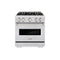 30 In. 4.2 Cu. Ft. Classic Dual Fuel Range With 4 Burner Duopro™ Cooktop And Electric Convection Oven In Satin Stainless Steel