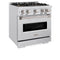 30 In. 4.2 Cu. Ft. Classic Dual Fuel Range With 4 Burner Duopro™ Cooktop And Electric Convection Oven In Satin Stainless Steel