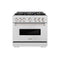 36 In. 5.2 Cu. Ft. Classic Dual Fuel Range With 6 Burner Duopro™ Cooktop And Electric Convection Oven In Satin Stainless Steel
