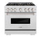 36 In. 5.2 Cu. Ft. Classic Dual Fuel Range With 6 Burner Duopro™ Cooktop And Electric Convection Oven In Satin Stainless Steel