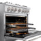 36 In. 5.2 Cu. Ft. Classic Dual Fuel Range With 6 Burner Duopro™ Cooktop And Electric Convection Oven In Satin Stainless Steel