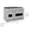 48 In. 6.7 Cu. Ft. Classic Dual Fuel Range With 8 Burner Duopro™ Cooktop And Dual Ovens In Satin Stainless Steel