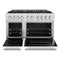 48 In. 6.7 Cu. Ft. Classic Dual Fuel Range With 8 Burner Duopro™ Cooktop And Dual Ovens In Satin Stainless Steel With White Matte Doors