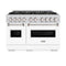 48 In. 6.7 Cu. Ft. Classic Dual Fuel Range With 8 Burner Duopro™ Cooktop And Dual Ovens With White Matte Doors
