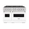 48 In. 6.7 Cu. Ft. Classic Dual Fuel Range With 8 Burner Duopro™ Cooktop And Dual Ovens With White Matte Doors