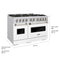 48 In. 6.7 Cu. Ft. Classic Dual Fuel Range With 8 Burner Duopro™ Cooktop And Dual Ovens With White Matte Doors