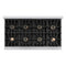 Autograph Edition 48 In. 6.7 Cu. Ft. Classic Dual Fuel Range With 8 Burner Duopro™ Cooktop And Dual Ovens With White Matte Doors And Champagne Bronze Accents