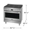 36" Dual-Fuel Freestanding Range