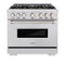 36 In. 5.2 Cu. Ft. Classic Gas Range With 6 Burner Duopro™ Cooktop And Convection Gas Oven In Stainless Steel