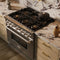 36 In. 5.2 Cu. Ft. Classic Gas Range With 6 Burner Duopro™ Cooktop And Convection Gas Oven In Stainless Steel