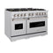 48 In. 6.7 Cu. Ft. Classic Gas Range With 8 Burner Duopro™ Cooktop And Dual Ovens In Stainless Steel