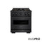 30 In. 4.2 Cu. Ft. Classic Gas Range With 4 Burner Duopro™ Cooktop And Convection Gas Oven In Black Stainless Steel