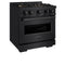 30 In. 4.2 Cu. Ft. Classic Gas Range With 4 Burner Duopro™ Cooktop And Convection Gas Oven In Black Stainless Steel