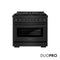 36 In. 5.2 Cu. Ft. Classic Gas Range With 6 Burner Duopro™ Cooktop And Convection Gas Oven In Black Stainless Steel