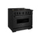 36 In. 5.2 Cu. Ft. Classic Gas Range With 6 Burner Duopro™ Cooktop And Convection Gas Oven In Black Stainless Steel